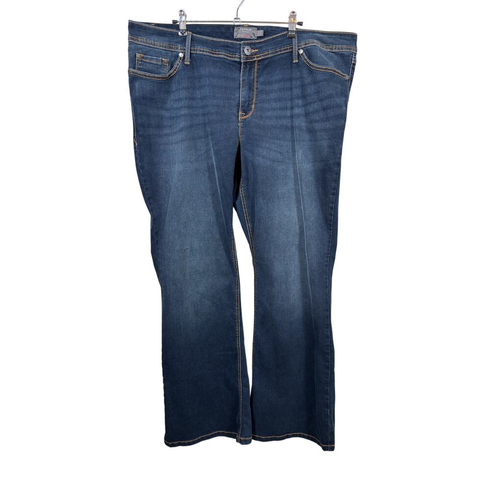 Torrid Luxe Slim Boot Jeans Womens 20R Blue Dark Wash Stretch Bootcut